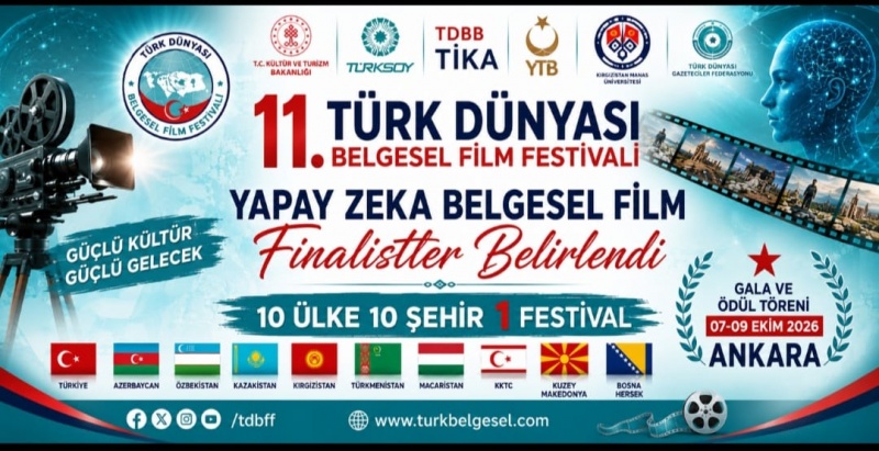 TÜRK DÜNYASI 11. BELGESEL FİLM FESTİVALİ YAPAY ZEKA KATEGORİSİ FİNALİST FİLMLER BELİRLENDİ