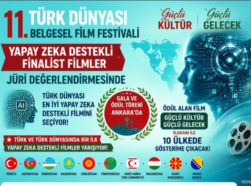 11. Türk Dünyası Belgesel Film Festivali'nde Yapay Zekâ Destekli Filmler Ana Jüri Değerlendirmesinde